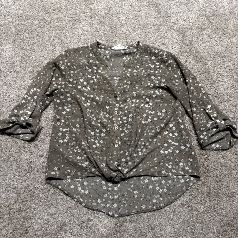 Hippie Rose sage green blouse